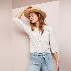 Anthropologie Morave Printed Buttondown